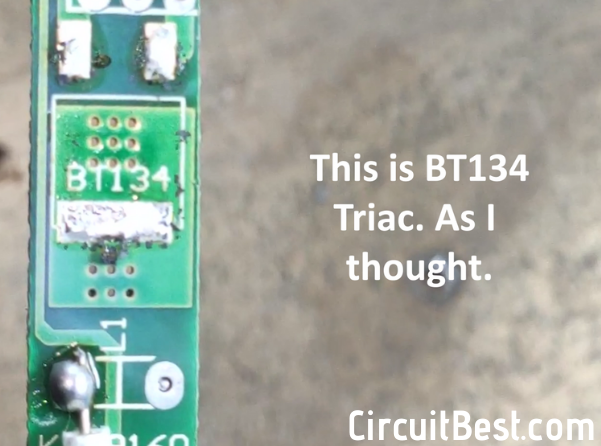BT134 is Printed in the PCB