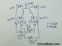 Simple Electronics Project with PNP Transistor (Dual LED Blinker Circuit)